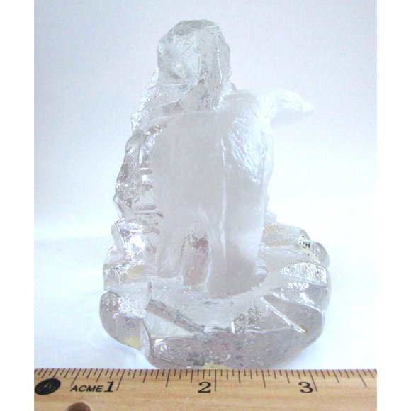 Bergdala Sweden Polar Bear in Ice Art Glass Paperweight/Sculpture Crystal  - VTG - Picture 16 of 16